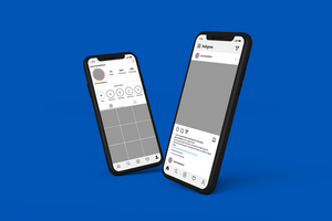smartphone prototyper till visa Instagram posta mall psd