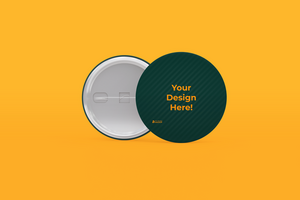 Pin badge mockup psd