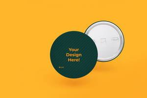 Pin badge mockup psd