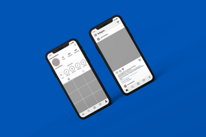 smartphone mockup per Schermo instagram inviare modello psd