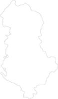 Albania outline map vector