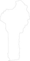 Benin outline map vector