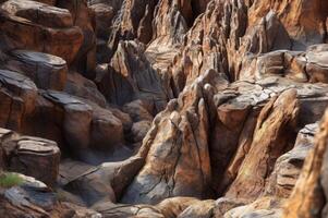 AI generated Rock geological formations wonder landscape. Generate ai photo