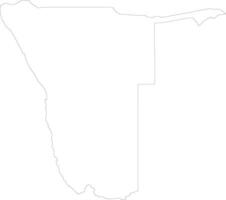 Namibia outline map vector