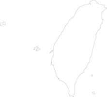 Taiwan outline map vector