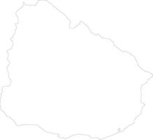 Uruguay outline map vector