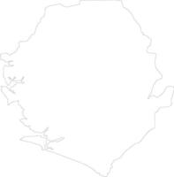 Sierra Leone outline map vector