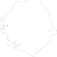 sierra leona contorno mapa vector