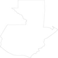 Guatemala outline map vector