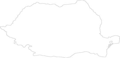 Romania outline map vector