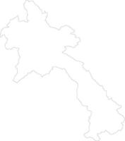 Laos outline map vector