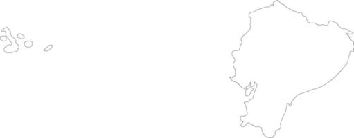 Ecuador outline map vector