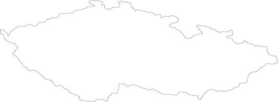 Czechia outline map vector