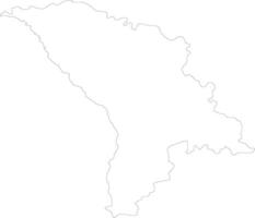 Moldova outline map vector