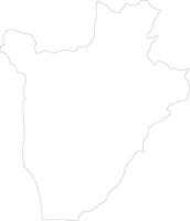 Burundi outline map vector