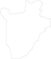 Burundi contorno mapa vector