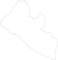 Liberia outline map vector