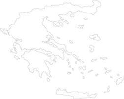 Greece outline map vector