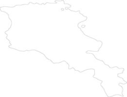 Armenia outline map vector