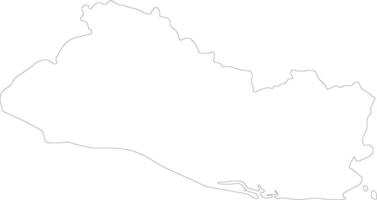 El Salvador outline map vector