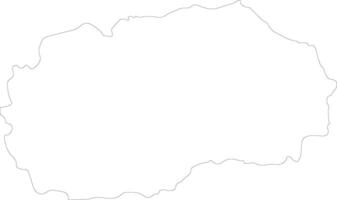 Macedonia outline map vector