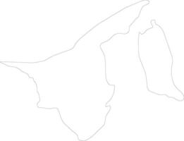 Brunei contorno mapa vector