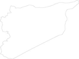 Syria outline map vector