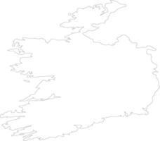 Irlanda contorno mapa vector