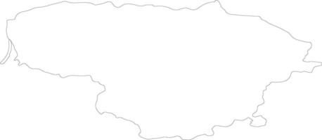 Lithuania outline map vector