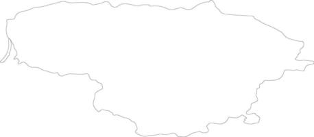 Lithuania outline map vector