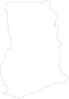 Ghana outline map vector