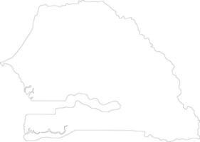 Senegal outline map vector