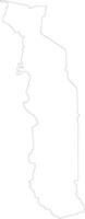 Togo outline map vector