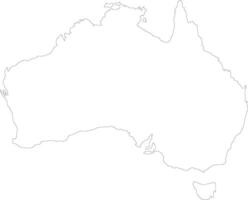 Australia contorno mapa vector