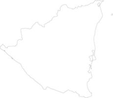 Nicaragua outline map vector