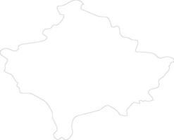 Kosovo outline map vector