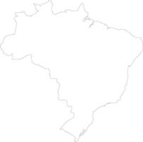 Brazil outline map vector