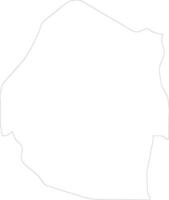 eSwatini outline map vector