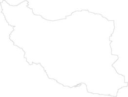 Iran outline map vector