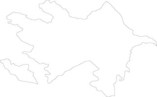 Azerbaijan outline map vector