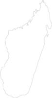 Madagascar outline map vector