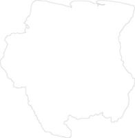 Suriname outline map vector