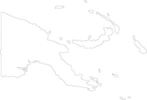 Papua New Guinea outline map vector