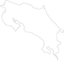 Costa Rica outline map vector