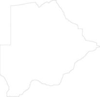 Botswana contorno mapa vector