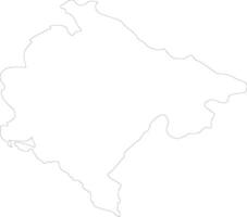 Montenegro outline map vector