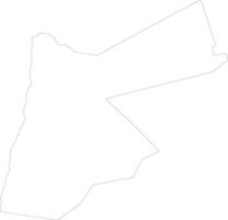 Jordan outline map vector