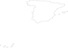 Spain outline map vector