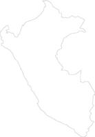 Peru outline map vector