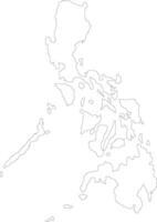 Philippines outline map vector